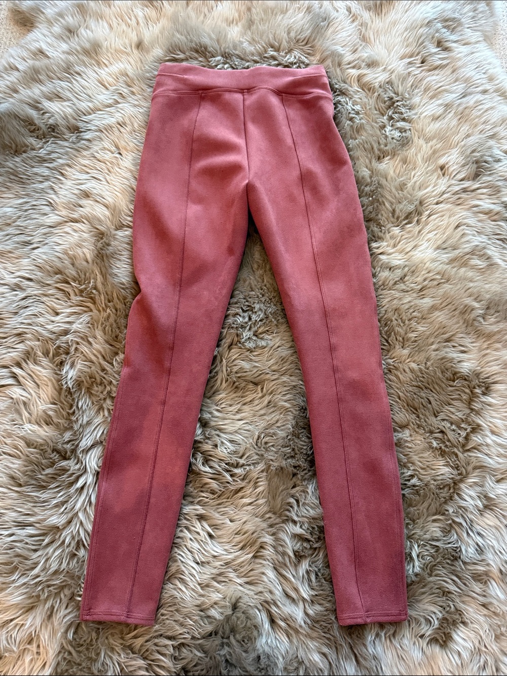 SPANX Girls Dusty Rose Fleece-Lined Leggings - Picture 2 of 3